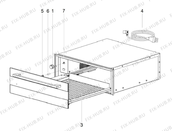 Взрыв-схема микроволновой печи Electrolux WS290CN - Схема узла Housing, inner